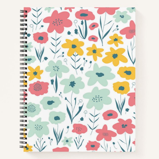 Cuaderno Patrón de flor (Anverso)