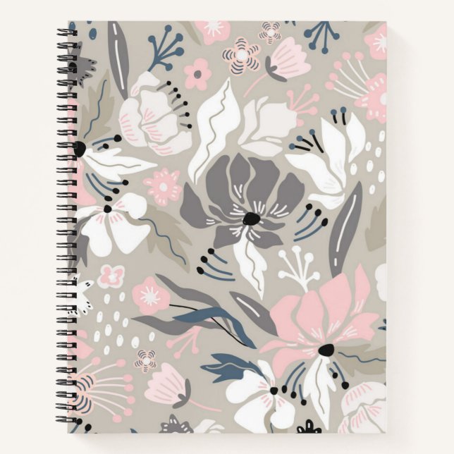 Cuaderno Patrón de flor (Anverso)
