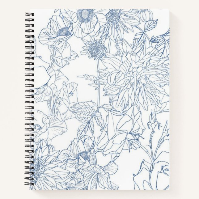 Cuaderno Patrón de flor (Anverso)