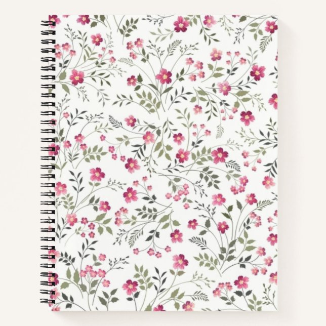 Cuaderno Patrón de flor (Anverso)