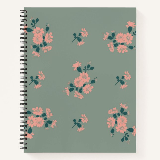 Cuaderno Patrón de flor (Anverso)