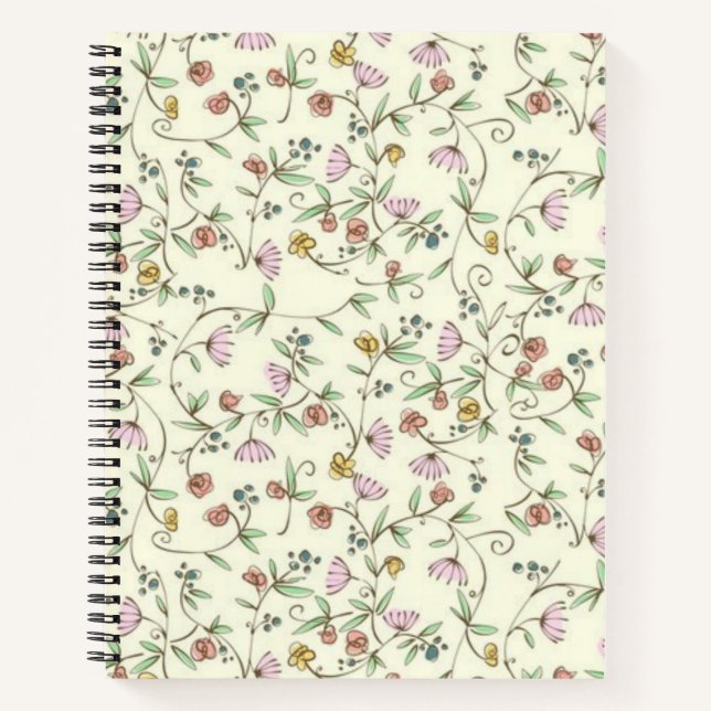 Cuaderno Patrón de flor (Anverso)