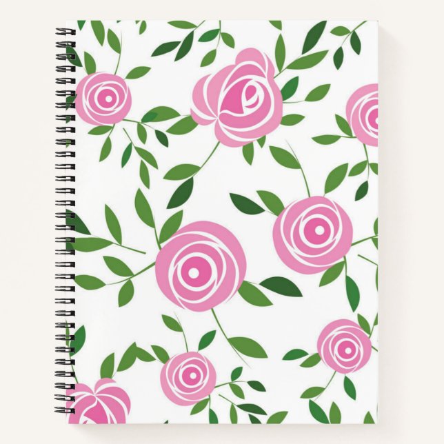 Cuaderno Patrón de flor (Anverso)