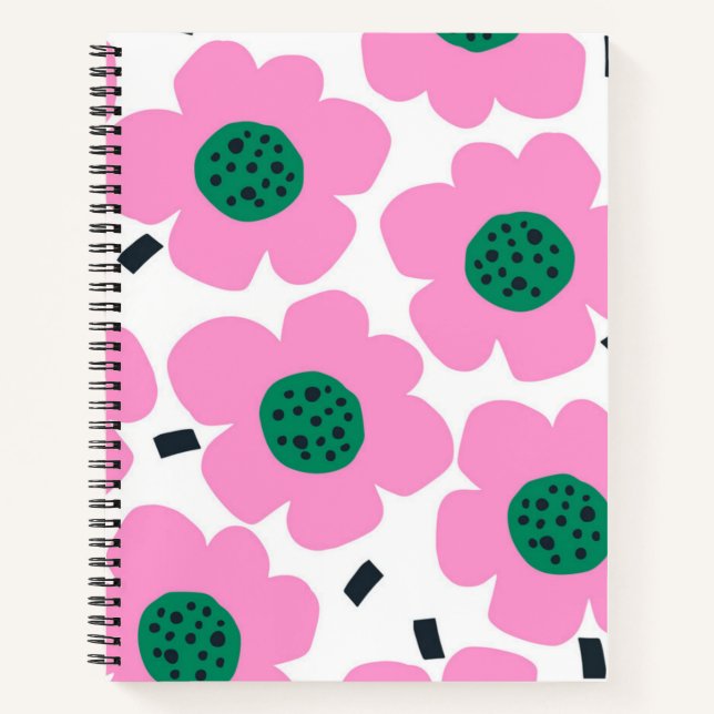 Cuaderno Patrón de flor (Anverso)