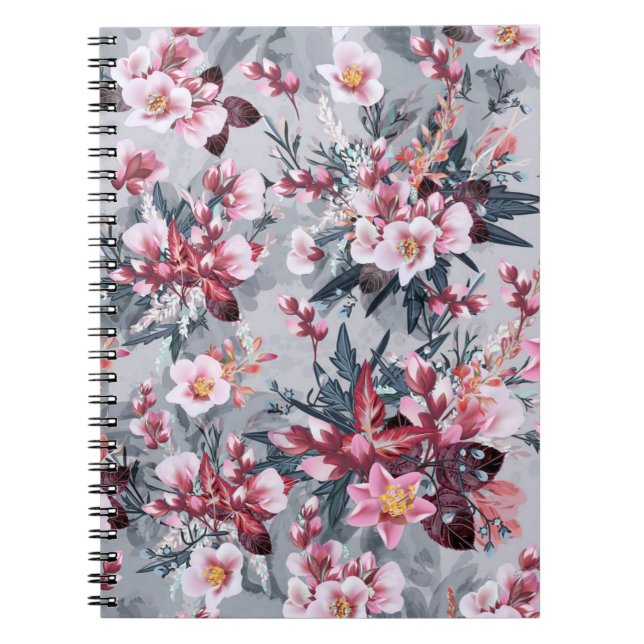 Cuaderno Patrón de flor (Frente)