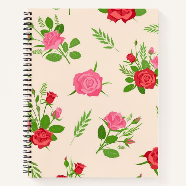 Cuaderno Patrón de flor (Anverso)