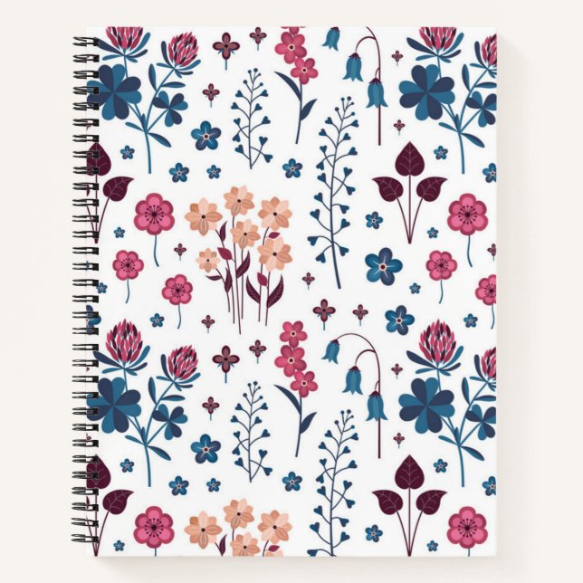 Cuaderno Patrón de flor (Anverso)