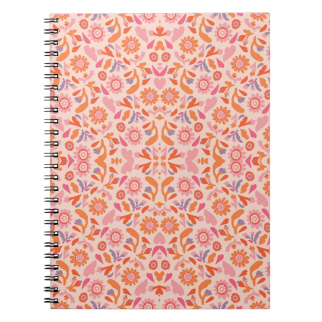 Cuaderno Patrón de flor (Frente)