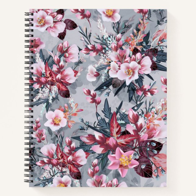 Cuaderno Patrón de flor (Anverso)