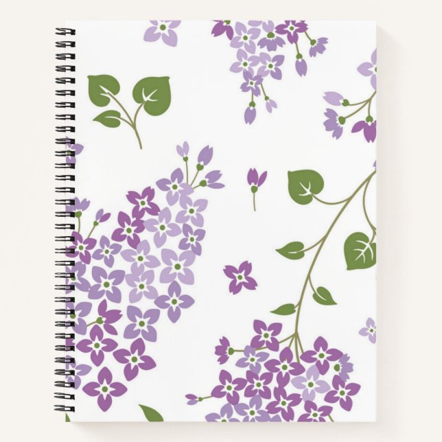 Cuaderno Patrón de flor (Anverso)