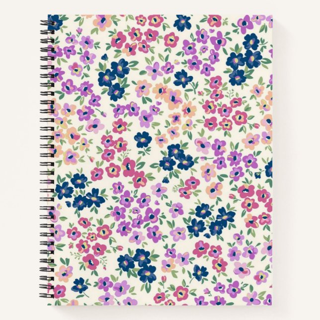 Cuaderno Patrón de flor (Anverso)