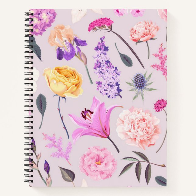 Cuaderno Patrón de flor (Anverso)