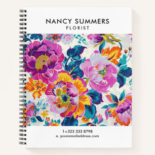 Cuaderno Patrón de Flor Colorida