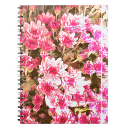 Cuaderno Patrón de Flor de Floral Rosa – Diseño Botánico Su