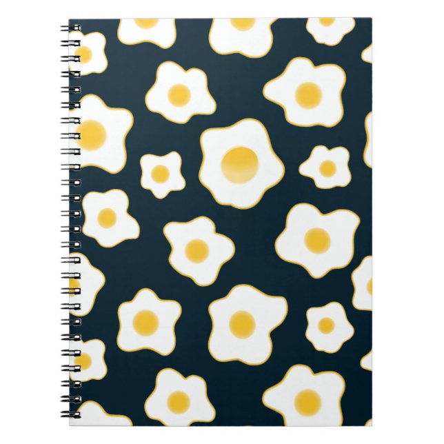 Cuaderno Patrón de flor de huevos fritos (Frente)