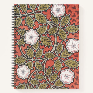 Cuaderno Patrón de flor de Ilustracion de arte Rosa salvaj