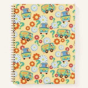 Cuaderno Patrón de flor de máquina de misterio Scooby-Doo