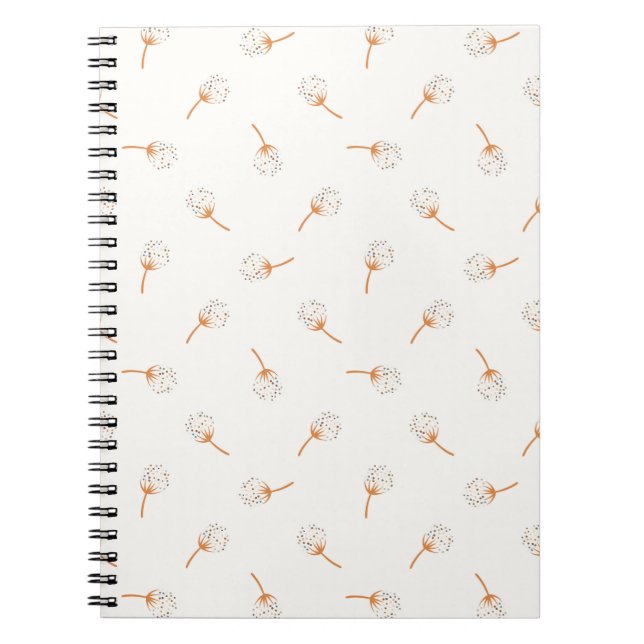 Cuaderno Patrón de flor de punto de polka cúpula (Frente)