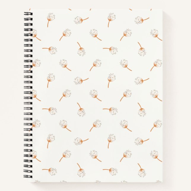 Cuaderno Patrón de flor de punto de polka cúpula (Anverso)