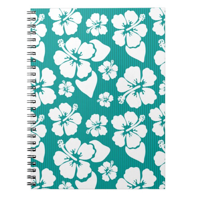 Cuaderno Patrón de flor hawaiano Hibiscus (Frente)
