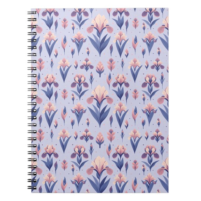 Cuaderno Patrón de flor Iris (Frente)
