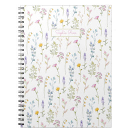 Cuaderno Patrón de flor silvestre