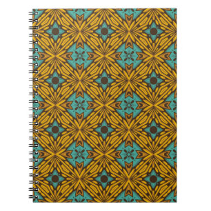 Cuaderno Patrón de flor sin soldadura vintage