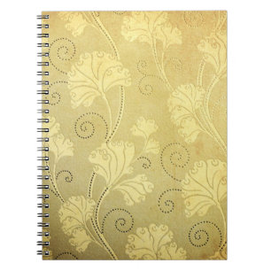 Cuaderno Patrón de flor vintage Grunge.
