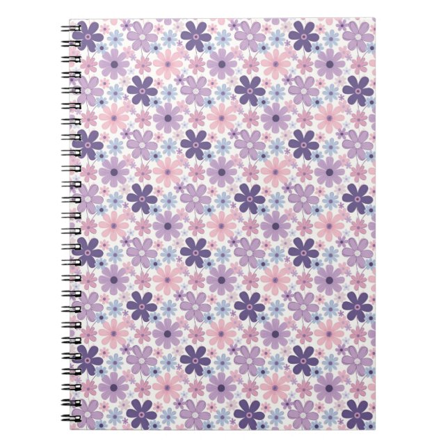 Cuaderno Patrón de Flor Y2K (Frente)