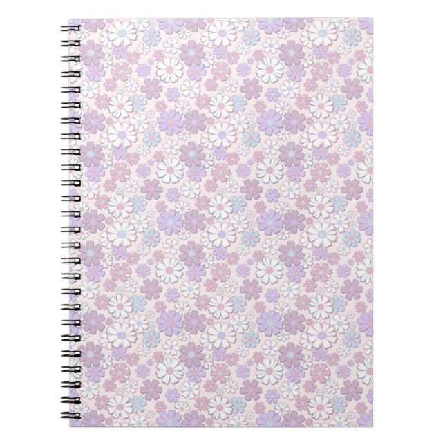 Cuaderno Patrón de Flor Y2K (Frente)