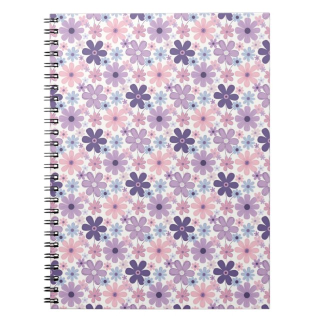 Cuaderno Patrón de Flor Y2K (Frente)