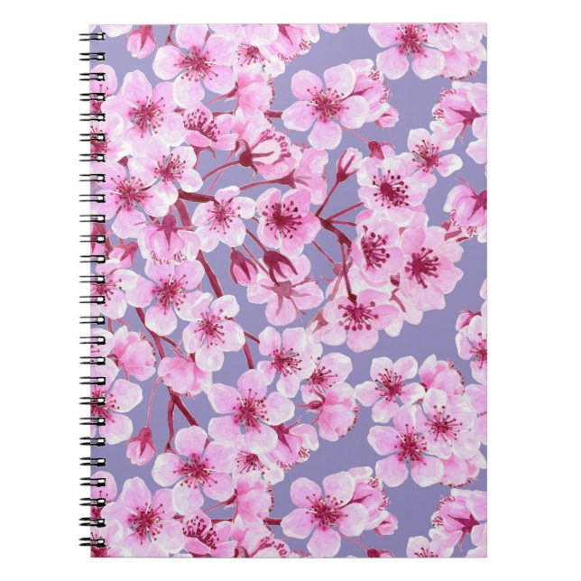 Cuaderno Patrón de floración de cerezo (Frente)