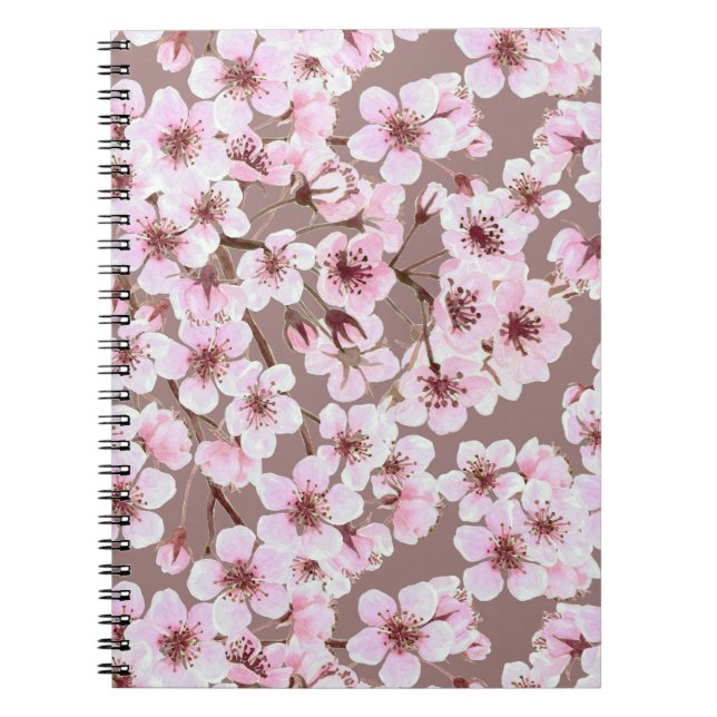 Cuaderno Patrón de floración de cerezo (Frente)