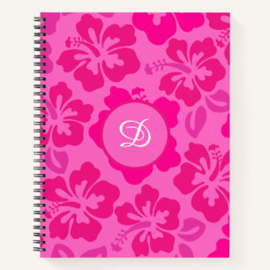 Cuaderno patrón de floral giratorio de higos tropicales haw