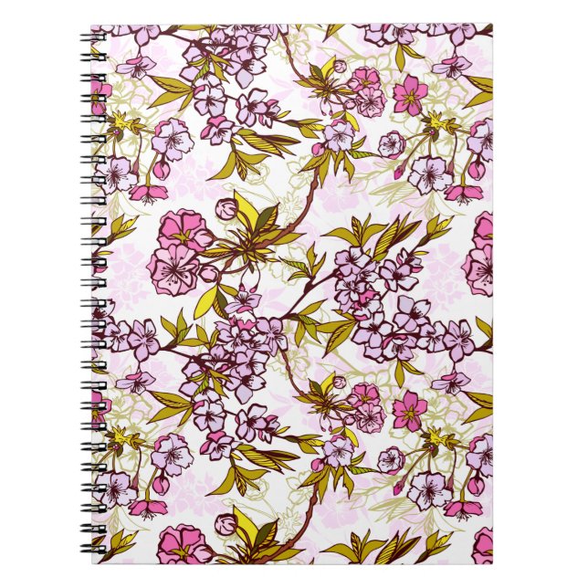 Cuaderno Patrón de florecimiento del cerezo  (Frente)