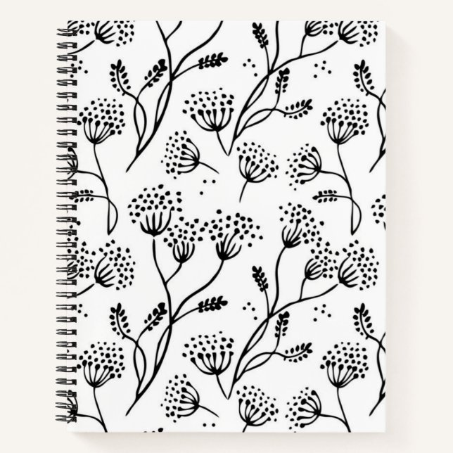 Cuaderno Patrón de flores (Anverso)