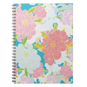Cuaderno patrón de flores