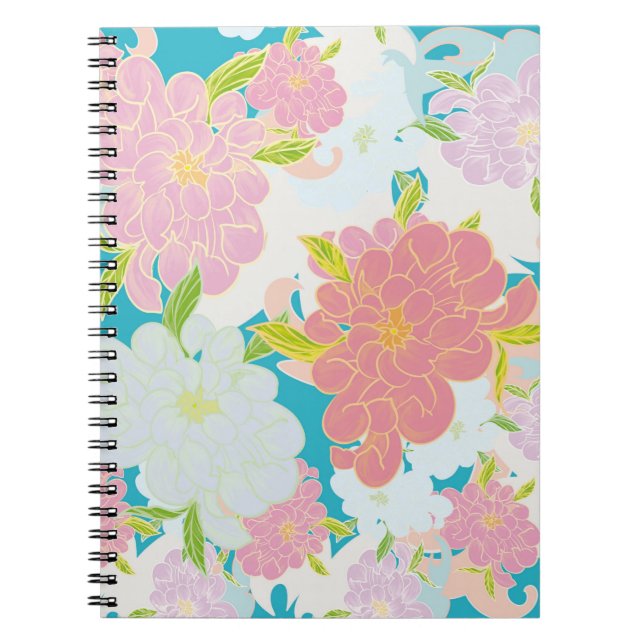 Cuaderno patrón de flores (Frente)