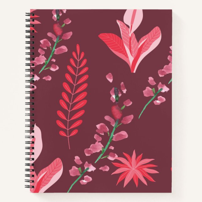 Cuaderno Patrón de flores (Anverso)