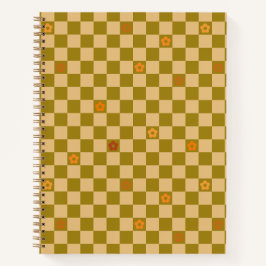 Cuaderno Patrón de flores a cuadros - N.º 02