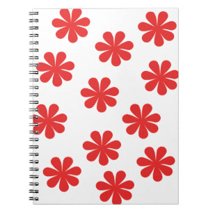 Cuaderno patrón de flores abstracto