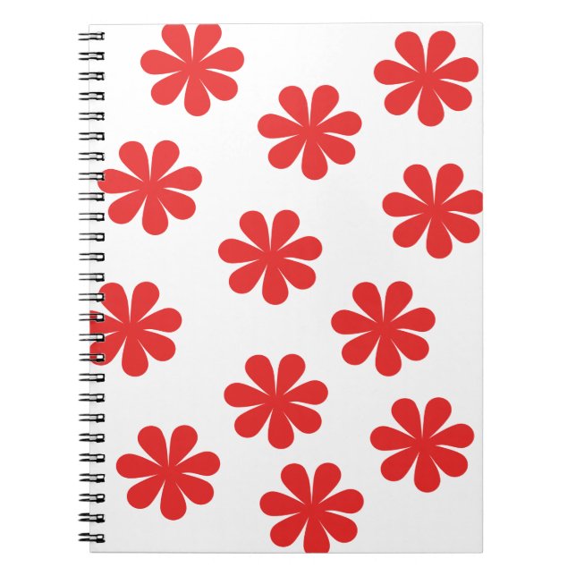 Cuaderno patrón de flores abstracto (Frente)