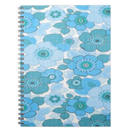 Cuaderno Patrón de flores azules