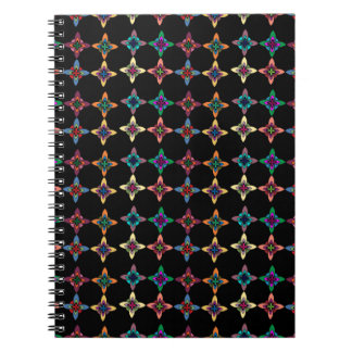 Cuaderno Patrón de flores coloridas