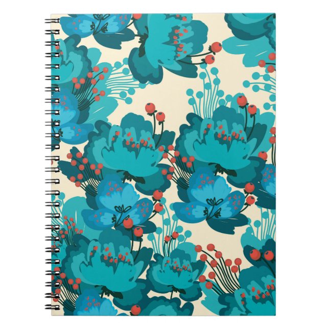 Cuaderno Patrón de flores de cosecha (Frente)