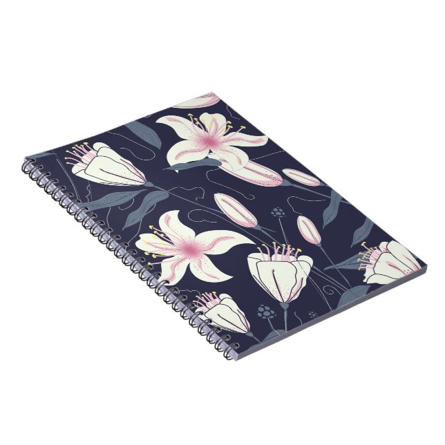 Cuaderno Patrón de flores de época (Lado Derecho)