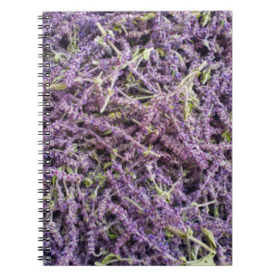 Cuaderno Patrón de flores de lavanda