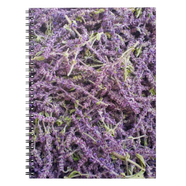 Cuaderno Patrón de flores de lavanda (Frente)