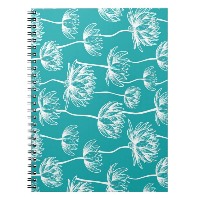 Cuaderno Patrón de flores de Lotus (Frente)