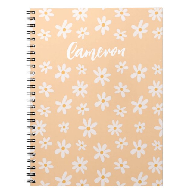 Cuaderno Patrón de flores de margarita (Frente)